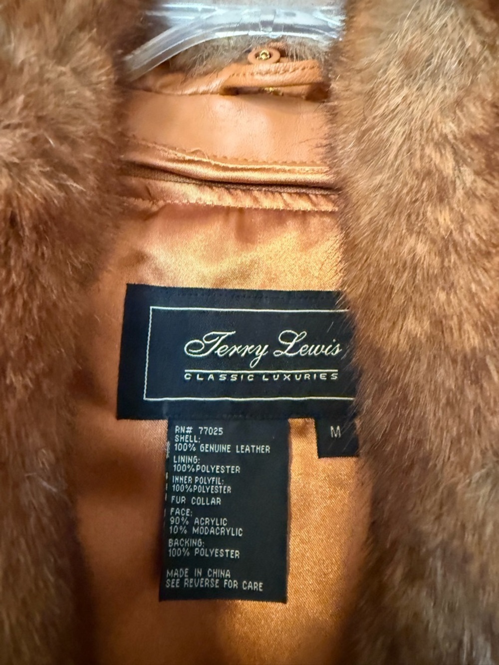 Terry Lewis Classic Luxuries Medium Vintage Terracotta Leather Trench Coat Fur - Picture 13 of 15